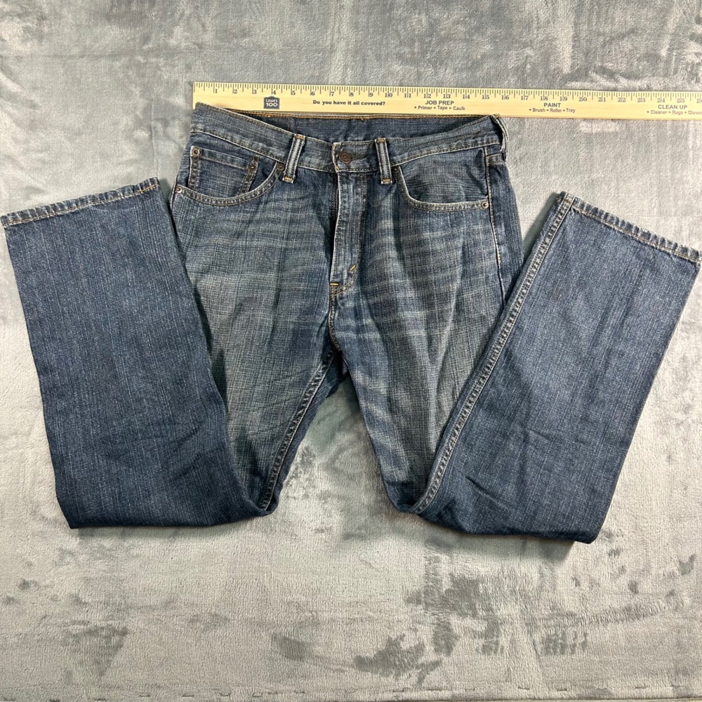 Levi Strauss & Co 505 Mens W32 L30 Straight Fit Blue Denim Jeans - Picture 3 of 8